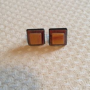 Handmade Peruvian Resin and Wood Earrings